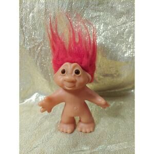 Vintage 1986 Thomas Dam Troll Red Hair Brown Eyes No Outfit 80s Toy Doll